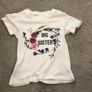 Size 2T big sister shirt for announcements!